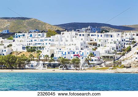Stock Photography - Greece, Greek Islands, Beautiful Seaside Resort, White Beach And Tropical Setting.. Fotosearch
