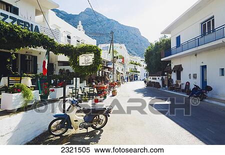 Greece, Greek Islands, Classic Greek Town With Traditional Architecture View Large Photo Image Stock Photography - Greece, Greek Islands, Classic Greek Town With Traditional Architecture. Fotosearch
