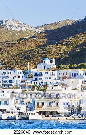 Greece, Greek Islands, Greek Harbor, Boats Beachside. View Large Photo Image Stock Photograph - Greece, Greek Islands, Greek Harbor, Boats Beachside.. Fotosearch