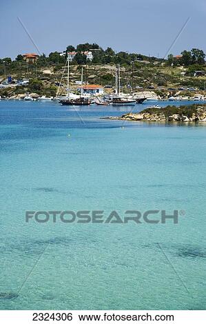 Greece, Halkidiki, Coastal view; Sithonia View Large Photo Image Stock Photograph - Greece, Halkidiki, Coastal view; Sithonia. Fotosearch