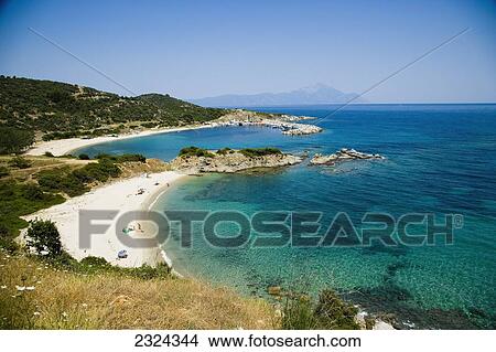Picture - Greece, Halkidiki, Idyllic coastal view; Sithonia. Fotosearch