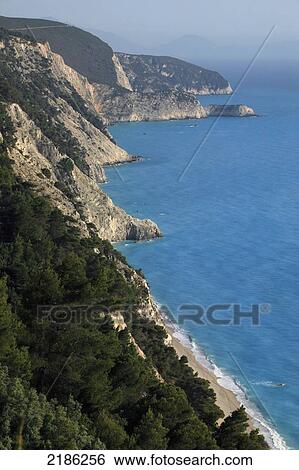 Greece, Ionian Island, View Of Kathisma Beach; Lefkas Island View Large Photo Image Stock Photograph - Greece, Ionian Island, View Of Kathisma Beach; Lefkas Island. Fotosearch