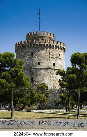 Picture - Greece, The White Tower; Thessaloniki. Fotosearch