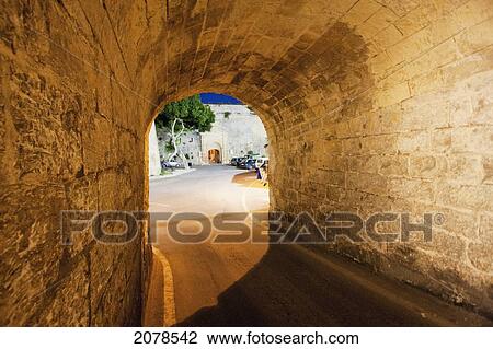Greek Gate At Night, Mdina, Malta View Large Photo Image Stock Image - Greek Gate At Night, Mdina, Malta. Fotosearch