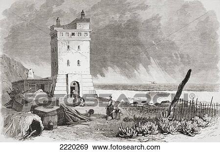 Green Point Lighthouse, Cape Of Good Hope, South Africa In The Mid 19Th Century. From L'univers Illustre Published 1866. View Large Photo Image Stock Photo - Green Point Lighthouse, Cape Of Good Hope, South Africa In The Mid 19Th Century. From L'univers Illustre Published 1866.. Fotosearch