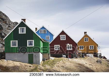 Greenland, Houses; Paamiut View Large Photo Image Stock Image - Greenland, Houses; Paamiut. Fotosearch