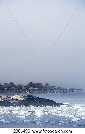 Stock Photograph - Greenland, Icefjord; Ilulissat (Jakobshavn), Unesco World Heritage Site. Fotosearch