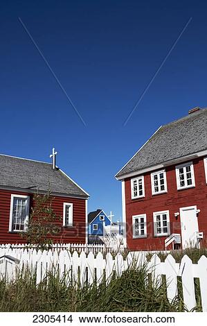 Picture - Greenland, Lutheran mission house; Old Nuuk. Fotosearch