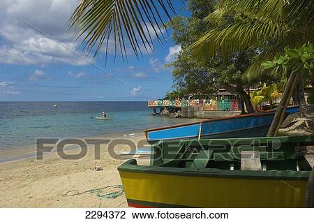 Grenada, Grand Mal Bay and Sunset View Restaurant; Caribbean View Large Photo Image Stock Image - Grenada, Grand Mal Bay and Sunset View Restaurant; Caribbean. Fotosearch