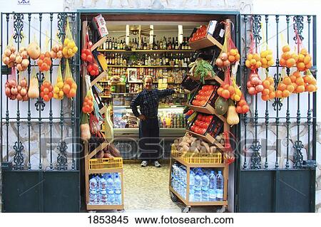 Grocery Store, Tarifa, Cadiz, Spain View Large Photo Image Stock Photography - Grocery Store, Tarifa, Cadiz, Spain. Fotosearch