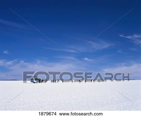 Group Bus Tour On Uyuni Salt Flat View Large Photo Image Picture - Group Bus Tour On Uyuni Salt Flat. Fotosearch