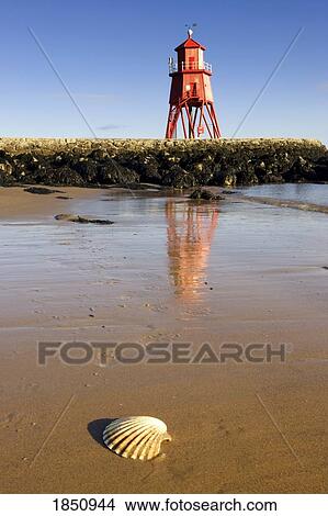 Groyne Lighthouse View Large Photo Image Picture - Groyne Lighthouse. Fotosearch