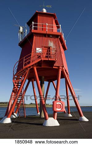 Groyne Lighthouse View Large Photo Image Stock Photo - Groyne Lighthouse. Fotosearch
