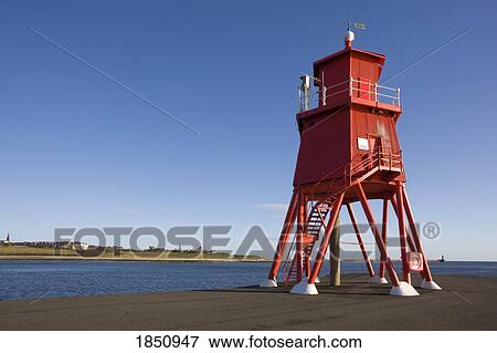 Groyne Lighthouse; Tyne And Wear, England View Large Photo Image Stock Photo - Groyne Lighthouse; Tyne And Wear, England. Fotosearch