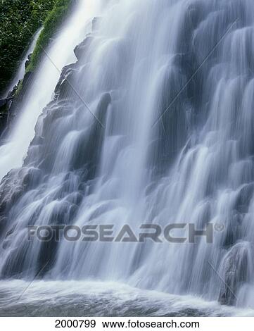 Guam, Tarzan Falls (Aka Kanuon Falls), Close-Up Of Tiered Waterfall And Pool Below, Misty View Large Photo Image Stock Photo - Guam, Tarzan Falls (Aka Kanuon Falls), Close-Up Of Tiered Waterfall And Pool Below, Misty. Fotosearch