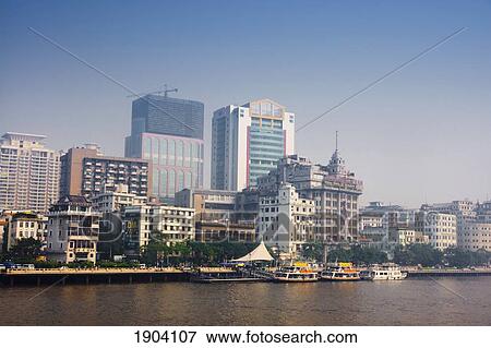 Guangzhou Cityscape, Guangdong, China View Large Photo Image Stock Photo - Guangzhou Cityscape, Guangdong, China. Fotosearch