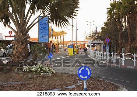 Stock Photo - Guard At The Taba Border Between Egypt And Israel; Israel. Fotosearch