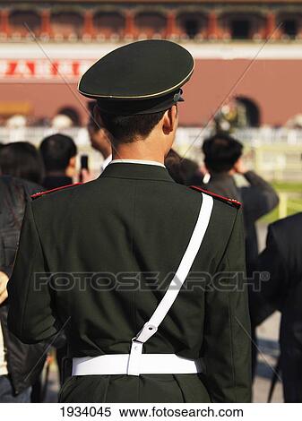 Stock Photography - Guard At Tiananmen Gate In Tiananmen Square; Beijing, China. Fotosearch