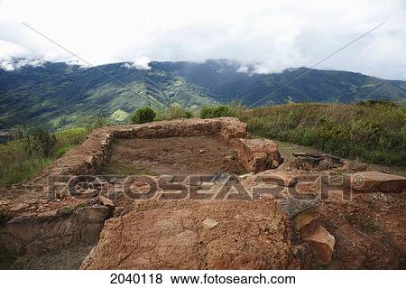 Stock Photo - Guard Houses On The Carved Stone Hill Of El Fuerte De Samaipata, Santa Cruz Department, Bolivia. Fotosearch