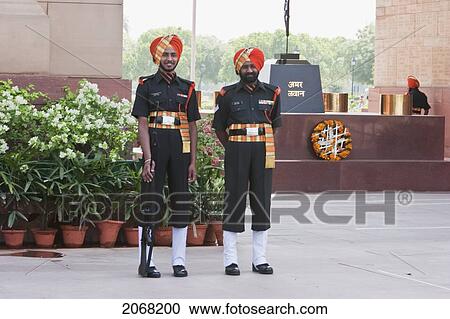 Guards At The India Gate, Delhi, India View Large Photo Image Stock Image - Guards At The India Gate, Delhi, India. Fotosearch