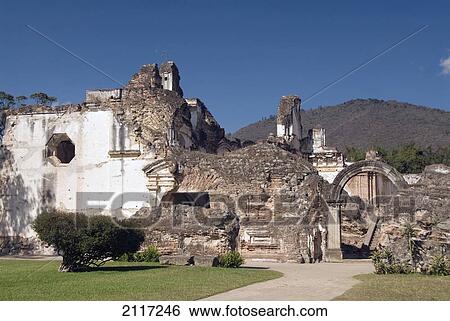 Stock Photograph - Guatemala, Antigua, the ruined remains of La Recoleccion (a church). Fotosearch