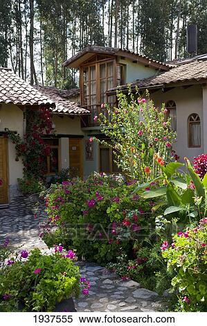 Stock Photography - Guest House At Willka T'ika Retreat; Sacred Valley Peru. Fotosearch