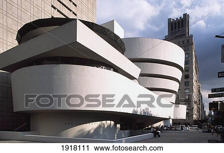 Stock Image - Guggenheim Museum At Dusk. Fotosearch