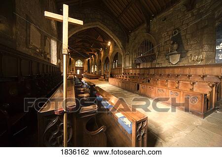 Stock Image - Guisborough, England; Interior Of Chapel. Fotosearch