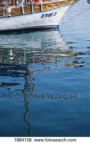 Gulet Boat In Harbour, Close Up View Large Photo Image Stock Photo - Gulet Boat In Harbour, Close Up. Fotosearch