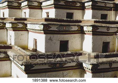 Gyantse Temple, Close Up View Large Photo Image Stock Photo - Gyantse Temple, Close Up. Fotosearch