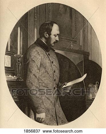 Stock Photo - H. R. H. Albert, Prince Consort In 1861. 1819-1861. Engraved By Emery Walker From The Picture By Smith After Corbould. From The Book ÃƒÂ¢Ã¢â€šÂ¬Ã…â€œThe Letters Of Queen Victoria 1854-1861 Vol IiiÃƒÂ¢Ã¢â€šÂ¬Ã‚Â Published 1907.. Fotosearch