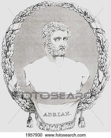 Stock Image - Hadrian, Publius Aelius Trajanus Hadrianus Augustus, 76. Fotosearch