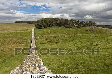 Stock Photo - Hadrian's Wall; Northumberland, England. Fotosearch