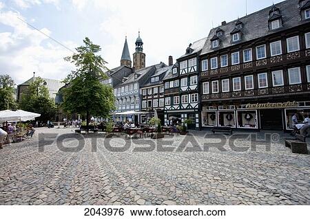 Half-Timbered Buildings On The Market Place, Goslar, Germany View Large Photo Image Stock Photograph - Half-Timbered Buildings On The Market Place, Goslar, Germany. Fotosearch