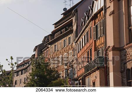 Picture - Half-Timbered Houses Along The Ill River In The Little France, Strasbourg, France. Fotosearch