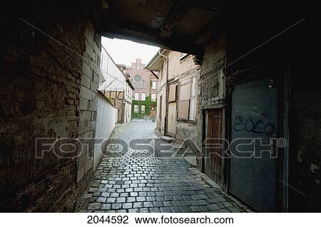 Stock Image - Half-Timbered Houses In The Old Town, Quedlinburg, Germany. Fotosearch