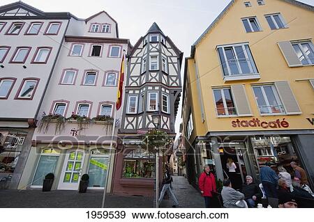 Half-Timbered Houses Surrounding The Market Square, Wertheim Am Main, Baden-Wurttemberg, Germany View Large Photo Image Stock Photo - Half-Timbered Houses Surrounding The Market Square, Wertheim Am Main, Baden-Wurttemberg, Germany. Fotosearch
