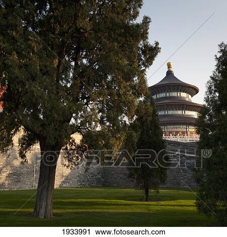 Stock Image - Hall Of Prayer For Good Harvests At The Temple Of Heaven; Beijing, China. Fotosearch