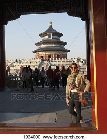 Stock Image - Hall Of Prayer For Good Harvests At The Temple Of Heaven; Beijing, China. Fotosearch