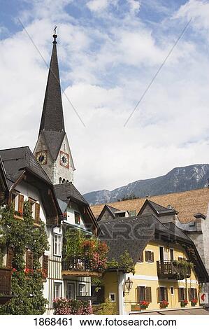 Stock Image - Hallstatt, Salzkammergut, Austria. Fotosearch