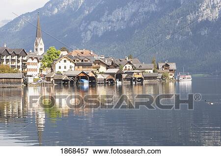 Stock Photo - Hallstatt, Salzkammergut, Austria. Fotosearch