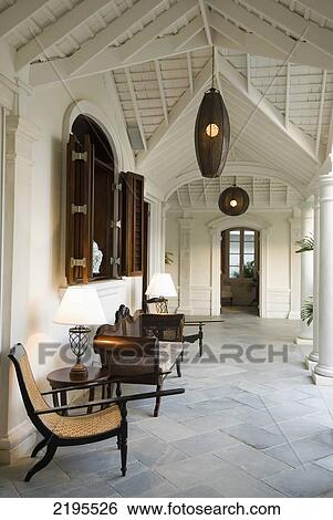 Hallway of Twin Palms on the Tryall Estate, Jamaica. View Large Photo Image Stock Photograph - Hallway of Twin Palms on the Tryall Estate, Jamaica.. Fotosearch