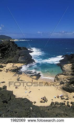 Halona Cove at Koko Head Regional Park on the southeast shore of Oahu; Oahu, Hawaii, United States of America View Large Photo Image Stock Photo - Halona Cove at Koko Head Regional Park on the southeast shore of Oahu; Oahu, Hawaii, United States of America. Fotosearch