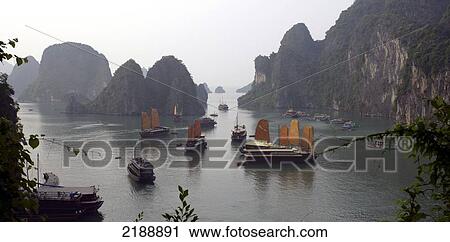 Stock Image - Halong Bay Vietnam. Fotosearch