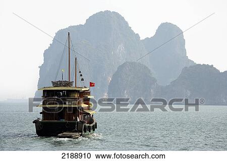 HALONG BAY VIETNAM View Large Photo Image Stock Image - HALONG BAY VIETNAM. Fotosearch