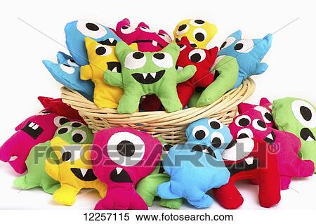 Hand-made stuffed monster dolls View Large Photo Image Stock Photography - Hand-made stuffed monster dolls. Fotosearch