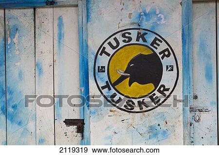 Stock Photo - Hand painted sign; Kenya. Fotosearch