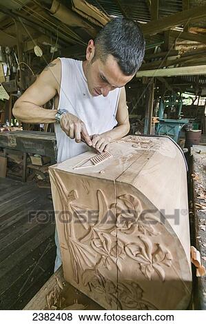 Stock Photo - Handmade ox cart; Costa Rica. Fotosearch
