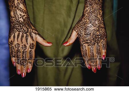 Stock Photography - Hands With Henna. Fotosearch