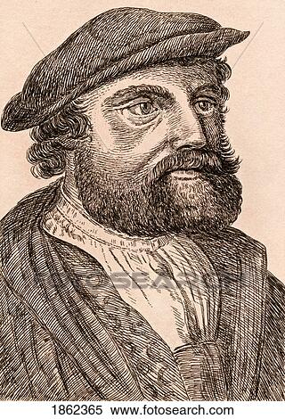 Hans Holbein The Younger 1497-1543 German Artist From 75 Portraits Of Celebrated Painters From Authentic Originals Etched By James Girtin Published London 1817 View Large Photo Image Stock Photography - Hans Holbein The Younger 1497-1543 German Artist From 75 Portraits Of Celebrated Painters From Authentic Originals Etched By James Girtin Published London 1817. Fotosearch